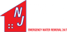 A red and white logo for water & more.