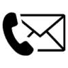 A telephone and an envelope are shown here.